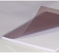 CF. 100 COPERTINE A4 TRASPARENTI COLORATE IN PVC 18/100 PER RILEGATURA