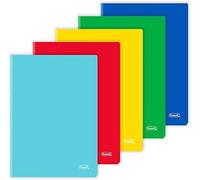 Cf.5 Quaderni A4, Copertina Monocolore, Rigatura Quadretti 5Mm, Carta 80G/Mq, Ro