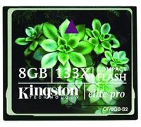CF/8GB-S2 - Kingston Elite Pro - Scheda di memoria flash - 8 GB - 133x - Scheda CompactFlash adatta per fotocamere digitali professionali