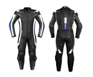 CF Armours Motorcycle Motorbike Racing Two 2 pcs Leather Suit Blue 56