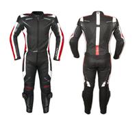 CF Armours Motorcycle Motorbike Racing Two 2 pcs Leather Suit Red 58