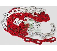 CF CATENA PLASTICA BIANCO ROSSO SPESSORE 6MM LUNGHEZZA 25MT: