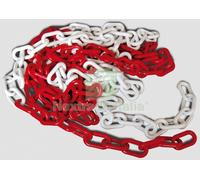 CF CATENA PLASTICA BIANCO ROSSO SPESSORE 8MM LUNGHEZZA 25MT: