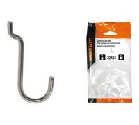CF GANCIO UNCINO ACCIAIO SELF WORKIT X PANNELLO ESPOSITIVO CROM N? 4 MM 22X53 CF=PZ 10