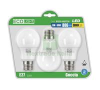 CF LAMPADA A LED GOCCIA E27 BLISTER 3 PZ. LUCE CALDA 12 W:
