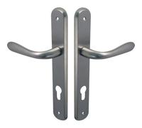 CF MANIGLIA GOCCIA CROMO PLACCA FORO SAGOMATO ZAMA CROMO SATINATA Q8 I.MM 90 CF=PZ 2