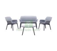 CF SET DA GIARDINO POLIPROPILENE 'LUXOR' GRIGIO ANTRACITE: