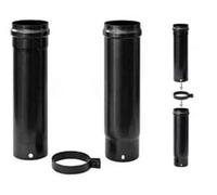 CF SET TUBI TELESCOPICI STUFE A PELLET PLUS NERO OPACO PESANTE MM.1,2 - ? cm.8x33-60h. max