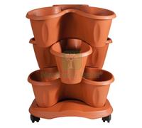 CF SET VASO 'TRIFOGLIO' Ã˜ CM 40XH.51 LT. 6 TERRACOTTA: