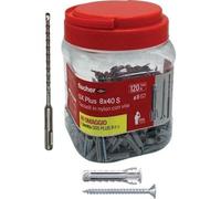 CF TASSELLO NYLON SX 8S PLUS VITE TSP PROPACK FISCHER CF=PZ 120 + 1 PUNTA SDS PLUS MM 8