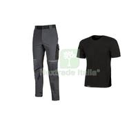 CF WORKWEAR KIT 2 T SHIRT+ PANTAL BLACK GREY TG M: