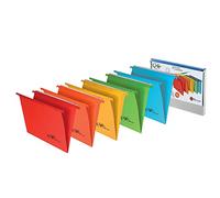 Cartelle sospese Joker - cassetto - interasse 33 cm - fondo V - 31,2x25 cm - colori assortiti - Bertesi - conf. 10 pezz