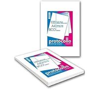 Blasetti Fogli protocollo 7149 – 120 g/m² – Confezione 100 fogli, Bianco