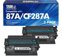 CF287A 87A Black Toner Cartridge CF287X 87X for HP Printer M506 Pro M501 M501dn Compatible for HP LaserJet Enterprise M506dn M506n M506x MFP M527dn M527f M527 Series Printer Ink 2 Pack