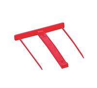 Favorit 100500010 Rilega Fogli in Plastica Passo 80mm. Colore Rosso, Confezione