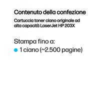 CF541X TONER HP CF541X N.203X Ciano 2.500PP X LASERJET M254NW M254DW M280NW M28