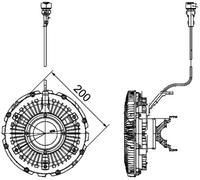 CFC 100 000P MAHLE Giunto di collegamento, Ventilatore radiatore per RENAULT TRU