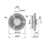 CFC 46 000S MAHLE Giunto di collegamento, Ventilatore radiatore per AUDI,SKODA,V