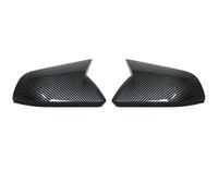 CFCKHPTHAZ 1 Paio Tappi Copertura Specchietto Retrovisore Laterale Colore Nero Lucido in Fibra Carbonio per F&ORD per Mustang 2015-2022 Accessori Esterni Auto (No Lights Carbon)