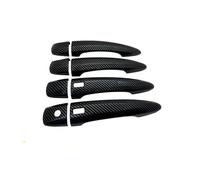 CFCKHPTHAZ Copertura Protettiva Maniglia Della Portiera Fibra Carbonio Per Nissan X-Trail Per X Trail Per Xtrail T33 Per Rogue 2021 2022 2023 MK4 Accessori Auto(4 Handle 2 Buttons)