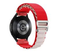 CFCMZTZPED Cinturino in nylon for Samsung Galaxy Watch7 6 5 4 40mm 44mm Classic/Active/Gear S3 Frontier 18 20 22mm Sport Loop Strap for Amazfit GTS 3 4(02Red White,20mm)