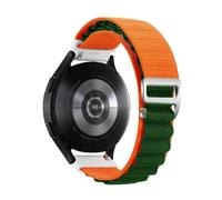 CFCMZTZPED Cinturino in nylon for Samsung Galaxy Watch7 6 5 4 40mm 44mm Classic/Active/Gear S3 Frontier 18 20 22mm Sport Loop Strap for Amazfit GTS 3 4(02Orange Green,22mm)