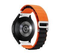 CFCMZTZPED Cinturino in nylon for Samsung Galaxy Watch7 6 5 4 40mm 44mm Classic/Active/Gear S3 Frontier 18 20 22mm Sport Loop Strap for Amazfit GTS 3 4(02Black Orange,22mm)