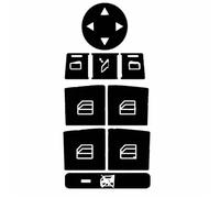 CFDEKOIB Compatibile con Benz per C Class per W212 W218 W207 2007 2008 2009 2010 2011 2012 2013 2014 Kit Adesivi per Riparazione Pulsanti Interruttore Finestrino Adesivi Pulsanti Interni