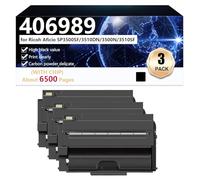 CFDFDA 406989 Cartucce Toner per Ricoh Aficio SP3500SF 3510DN 3500N 3510SF Stampanti, per Scuole, Ospedali e Banche, 6500 Pagine,Black-3 pack