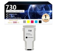 CFDFDA 730 Cartucce D'inchiostro Compatibili di Ricambio ad Alta capacità per HP DesignJet T1600 T2600 T1700 Stampanti, 6 Colori,MK