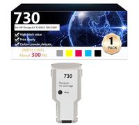 CFDFDA 730 Cartucce D'inchiostro Compatibili di Ricambio ad Alta capacità per HP DesignJet T1600 T2600 T1700 Stampanti, 6 Colori,GY