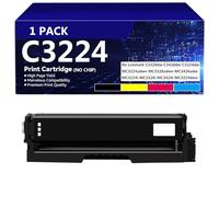 CFDFDA C3224 Compatibile per Lexmark C3210K0 C3210C0 C3210Y0 C3210M0 Cartucce Toner Sostituzione ad Alto Rendimento per Lexmark C3326DW C3426DW C3224DW MC3224ADWE Stampante,Black-2000 Pages