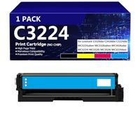 CFDFDA C3224 Compatibile per Lexmark C3210K0 C3210C0 C3210Y0 C3210M0 Cartucce Toner Sostituzione ad Alto Rendimento per Lexmark C3326DW C3426DW C3224DW MC3224ADWE Stampante,Cyan-2000 Pages