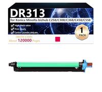 CFDFDA DR313 Unità Tamburo Compatibile per Konica Minolta bizhub C258 C308 C368 C458 C558 Stampanti, Alta Resa 120000 Pagine, Stampa Nitida,Magenta-1 pack