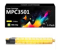 CFDFDA MPC3501 BK/C/M/Y Cartuccia Toner con Chip per Ricoh Aficio MPC3001 C3501 Stampante, Alta Resa 20000 Pagine,Yellow