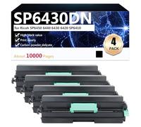 CFDFDA Nero SP6430DN Cartucce Toner ad alta Capacità di Ricambio per Ricoh SP6450 6440 6430 6420 SP6410 Stampanti, Stampa ad alta Definizione, 10000 Pagine,Black-4 pack