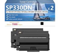 CFDFDA SP330DN Cartuccia Toner ad altissima Capacità Compatibile per RICOH SP330dn SP330sn SP330H SP330sfn SP330L Stampanti, Nitide e Definite,Black-2 pack