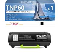 CFDFDA TNP60 Cartuccia Toner per Konica Minolta bizhub 3622 Stampanti, per Scuole, Ospedali e Banche, 15000 Pagine,Black-1 pack