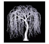 CFDZCP 2/3/4m Artificial Tree Night View Light, LED Simulation White Willow Tree Luminous Wicker Christmas Landscape, Park Courtyard Decoration(4m)