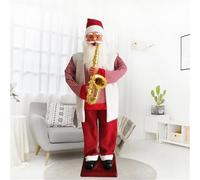 CFDZCP Babbo Natale A Grandezza Naturale Che Canta E Balla, Statua di Babbo Natale Elettrico da 180 Cm, Decorazione Natalizia for Giardino Interno/Esterno(C)