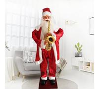 CFDZCP Babbo Natale Che Canta E Balla, Statua Elettrica A Grandezza Naturale da 1,8 M, Figura Musicale Animata in Movimento, Decorazione Natalizia for L'ingresso del Centro Commerciale Dell'hotel(2)