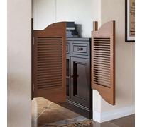 CFDZCP Cerniera in Acciaio Inox, Porte A Battente Doppie, for Bar, Cucina/Porta/dispensa, Porta con Persiana Legno Massello, Facile da Installare(80x80cm(WxH))