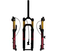 CFDZCP Forcelle per Bicicletta 27.5 "29 Pollici Air Ammortizzatore DH Forcella Anteriore della Bicicletta MTB 1-1/8 Cannotto Dritto 100mm Viaggio Thru Axle Blocco remoto(Red,29in)