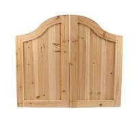 CFDZCP Porte A Battente in Legno Non Verniciato, Porte da Fattoria con Parte Superiore Ad Arco, Mezza Vita Cerniera Metallo, Cancelli for Recinzioni Interne, Personalizzabili(85x90cm)