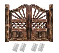 CFDZCP Porte Basculanti for Bar, Persiane in Legno Massello, Porte Saloon, Pareti Divisorie, Patio, Giardino, Ingresso, Decorazione, Cerniere Acciaio Inossidabile con Chiusura Automatica(85x90cm)
