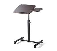 CFDZCP Scrivania For Computer Portatile Sul Comodino, Comodino Regolabile (71-101 Cm) Carrello Mobile For Laptop Con Ruote E Supporto For Mouse(B)