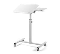 CFDZCP Scrivania For Computer Portatile Sul Comodino, Comodino Regolabile (71-101 Cm) Carrello Mobile For Laptop Con Ruote E Supporto For Mouse(C)
