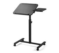 CFDZCP Scrivania For Computer Portatile Sul Comodino, Comodino Regolabile (71-101 Cm) Carrello Mobile For Laptop Con Ruote E Supporto For Mouse(A)