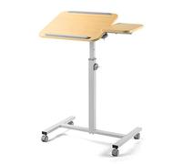 CFDZCP Scrivania For Computer Portatile Sul Comodino, Comodino Regolabile (71-101 Cm) Carrello Mobile For Laptop Con Ruote E Supporto For Mouse(D)