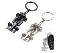 CFEWV 2 Pezzi Portachiavi Macchina In Metallo, Accessori Per Chiavi - Regali Per Gli Appassionati Corse, Auto E Formula 1, Per Regalo Di Natale, Pasqua, Compleanno, Robusto Portachiavi(Argento, Nero)